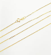 030R08BFL4L024. 14K Solid Gold Flat Cable Chain